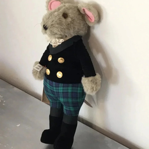 Rare Vintage Little Folk "Mouse  Louis" Plush, Victorian Edwardian Costume, 14" - Picture 7 of 16